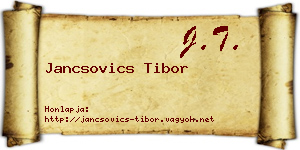 Jancsovics Tibor névjegykártya